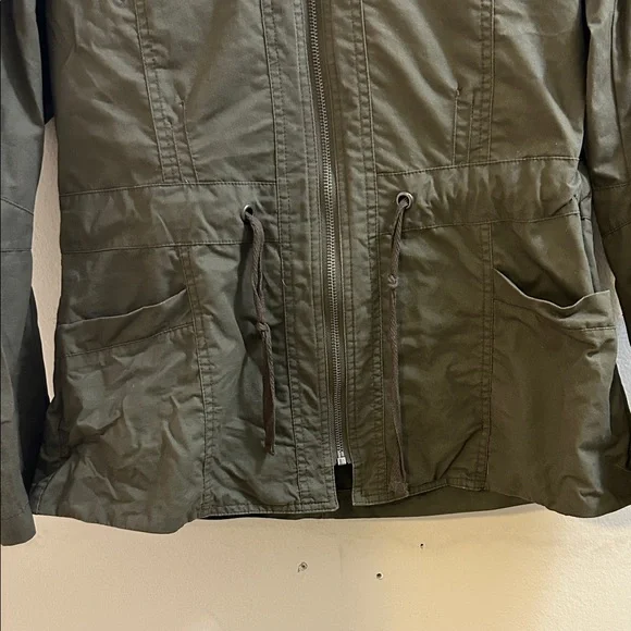 Olive Green Women's Jacket with Hood - Picture 4 of 8